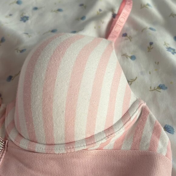 Victoria's Secret Pink and White Striped Bra - Picture 5 of 7